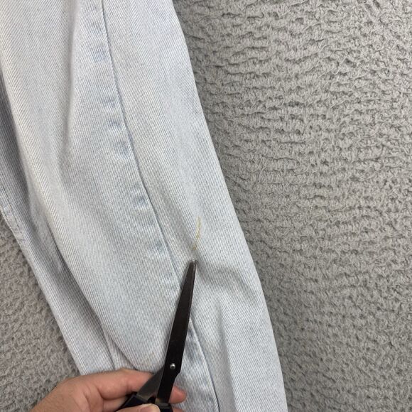 Vintage Lee Riders Jeans Men's 33x32 Denim Straight Leg Light Wash (Stains) - Picture 12 of 12